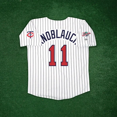 Chuck Knoblauch 1991 Minnesota Twins World Series Cooperstown Men's Home Jersey - Image 1 of 4