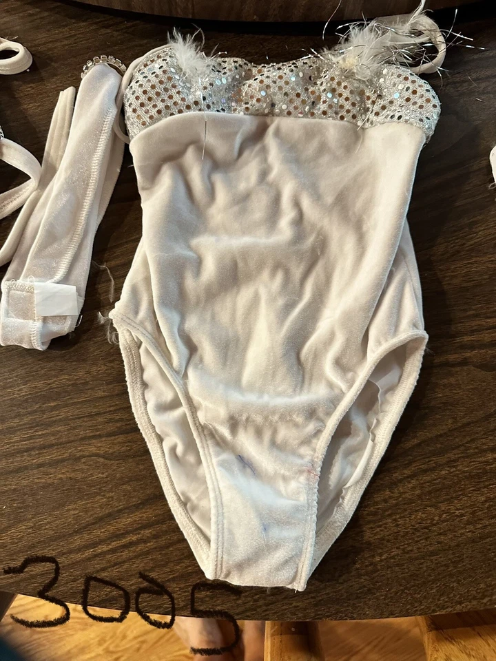 Art Stone White Costume Leotard Size:SC (3 Extra Small Child Available) - Image 1 of 4