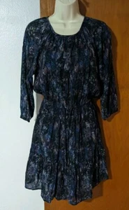 Bella Dahl Raglan Midnight Blue Mini Dress Sz Small - Picture 1 of 11