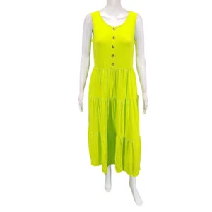 Joan Rivers Womens Trendy Jersey Tiered Maxi Dress Petite X-Small Size Green - Picture 1 of 11