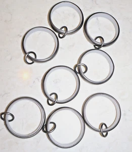 SET 8 GROSSE 2" RH RESTAURIERUNG große 2 1/4" ANTIKE NICKEL Vorhang runde Ringe - Bild 1 von 3