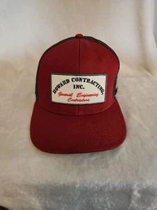 Howard Contracting Inc. Graphic Wine & Gray Adjustable Trucker Hat One Size - Picture 1 of 4