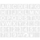 42 Buchstaben- & Zahlenschablonen aus Kunststoff fr Notizbuch & Sammelalbum-FE
