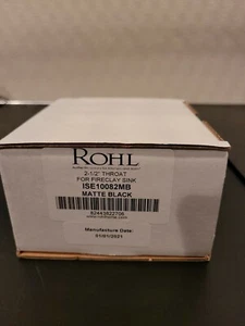 Rohl Throat For Fire Clay Sink- ISE10082mb 2-1/2-Inch, Matte black - Picture 1 of 6
