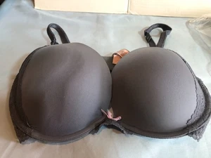 NWT W DEFECT 36D Dream Angels Victorias Secret Push Up Gray Bra #ACC - Picture 1 of 7