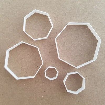 Heptagon Form Mini Fondant Schneider klein Zuckerkunst Glasur kleine scharfe Schablone - Bild 1 von 4