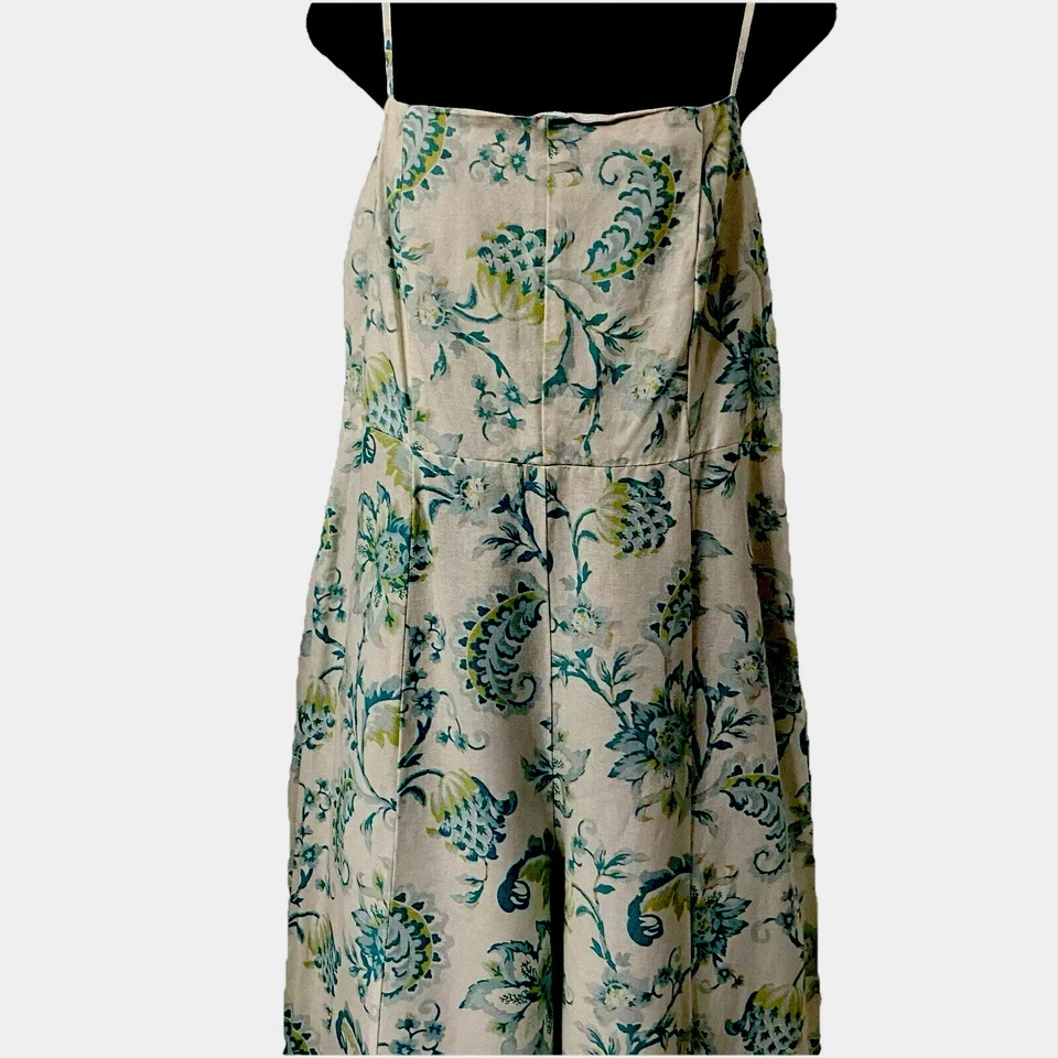 Macacão Feminino Rhythm Novo com etiquetas 12/L Cairo Perna Larga Branco Aqua Swifty Y2K Floral Boho - Imagem 1 de 4