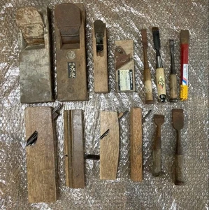 Kanna Avión de Mano Cincel Nomi Japonés Vintage Carpintero Juego de Herramientas Lote Japón - Imagen 1 de 16