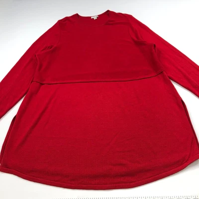 Suéter Pullover J.Jill Plus 2X Viscosa Rayón Cuello Redondo Rojo PLS LEER Foto 1 de 4