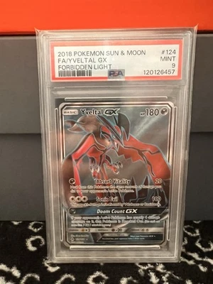 Pokémon TCG: Yveltal GX Full Art (124/131) - Forbidden Light - PSA 9 MINT - Image 1 of 2