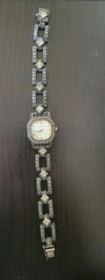 Reloj Pulsera Judith Jack Plata Esterlina con Marcasita Vintage**Hermoso** Foto 1 de 4