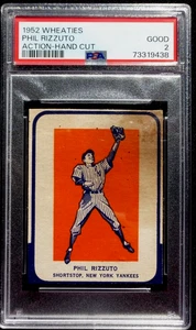 1952 Wheaties Phil Rizzuto Action Baseballkarte PSA 2 New York Yankees MLB HOF b - Bild 1 von 2