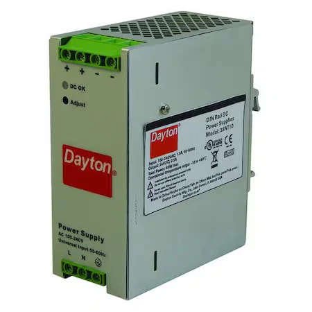 Fuente de alimentación Dayton 33Nt10 DC, 90/264V AC, 24V DC, 60 W, 2,5 A, riel DIN Foto 1 de 1