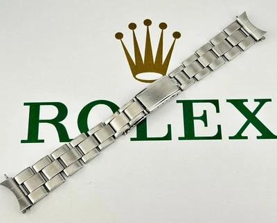 Rolex 19mm Vintage Oyster Rivet 1968 Men's Bracelet 7205 Band 60 Ends 1500 6694 - Image 1 of 4