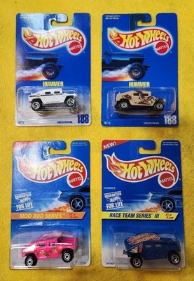 HOT WHEELS HUMMER, 4 HUMMERS, 4 VINTAGE BLUE CARD HUMMERs, HUMMERs - Image 1 of 4