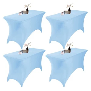 4Pack Spandex Waterproof Table Covers 4ft,Spandex 4ft Waterproof Table Cover ... - Picture 1 of 6