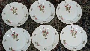 Rosenthal Moss Rose Pompadour 7.75" Wide Salad Plates - Set Of 6 - Photo 1/5