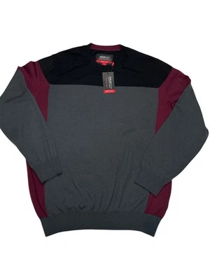 Свитер Kenneth Cole AWEAR-TECH серый 3 тона пуловер размер L приталенный спортивная одежда - Изображение 1 из 4