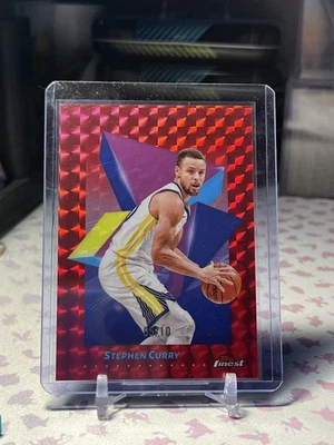 2024-25 TOPPS FINEST STEPH CURRY RED GEOMETRIC /10 #89 WARRIORS - Image 1 of 2