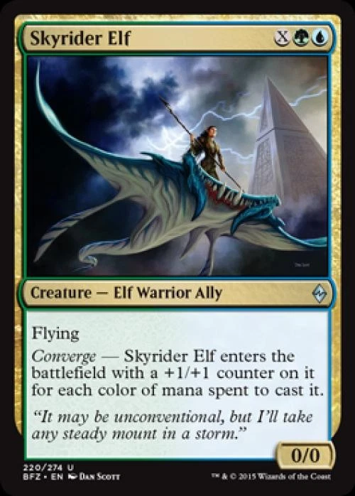Skyrider Elf -Foil Light Play MTG Battle for Zendikar - Image 1 of 1