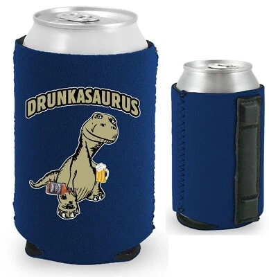 Drunkasaurus Lata Magnética Coolie, Neopreno Plegable; T-Rex, Dinosaurio Foto 1 de 3