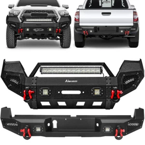Protector de parachoques delantero o trasero con luces LED y anillos en D para Toyota Tacoma 2016-2023 - Imagen 1 de 16