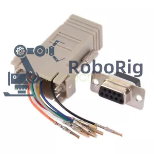 DB9 Female to RJ45 Female F/F RS232 Modular Adapter Converter Extender - Picture 1 of 4