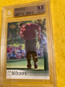 2001 Upper Deck Tiger Woods #1 Golf Card BGS 9.5 GEM MINT W/10 & 3 9.5 subgrades