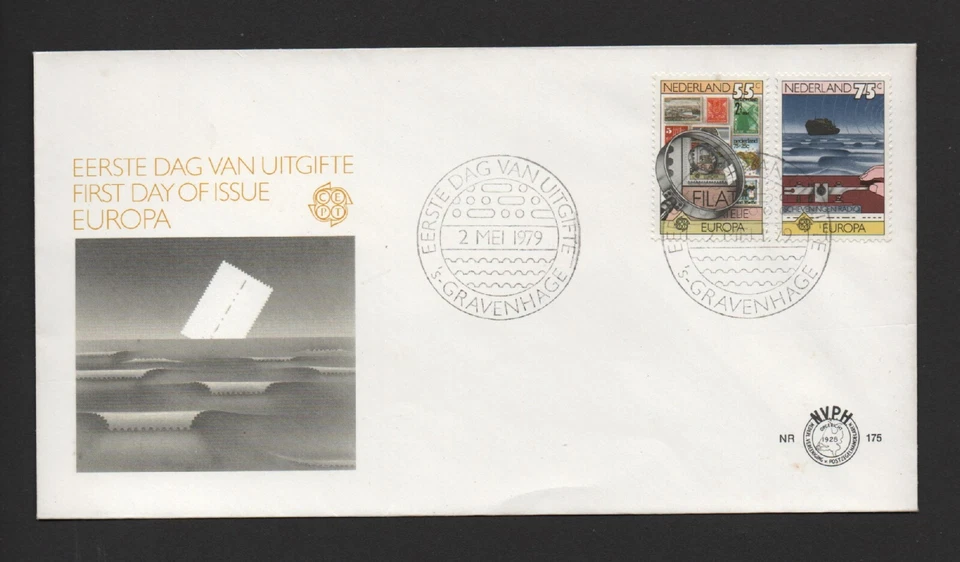 NETHERLANDS 1979 UNADDRESSED FDC - EUROPA & 75th ANNIV OF SCHEVENINGEN RADIO - Image 1 of 1