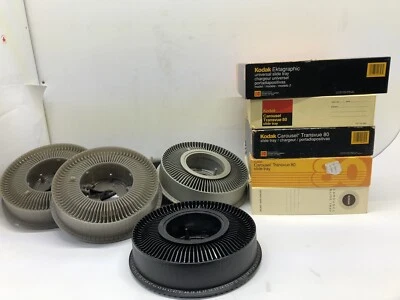 KODAK SLIDE CAROUSELS LOT OF 11, 10x 80 SLIDES, 1x 140 SLIDES, WITH BOXES - Image 1 of 4
