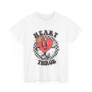 Valentine's Day Heart Shirt, Heart Throb Checkered Kids Boys Valentines T-shirt - Picture 1 of 10