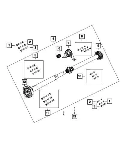 Genuine Mopar 2011-2013 Dodge Challenger Transmission Drive Shaft 52123574AB - Image 1 of 1