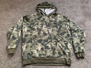 Under Armour Hoodie Mens Medium Green Digital Camo Freedom USA Outdoor Pullover - Picture 1 of 5
