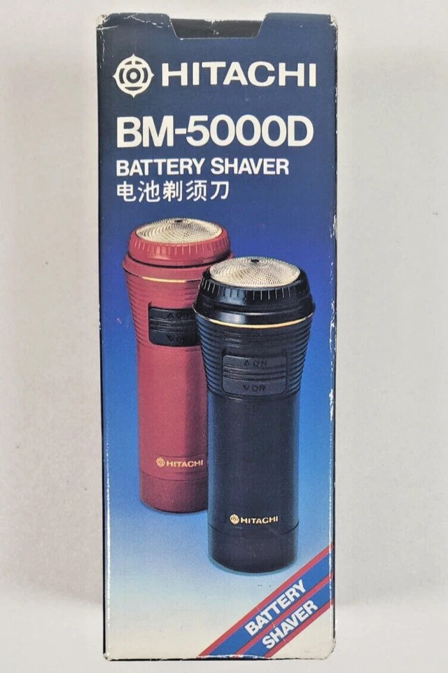Barbeador a Bateria Hitachi BM-5000D Compacto Viagem Navalha Preto Japão Novo Estoque Antigo - Imagem 1 de 4