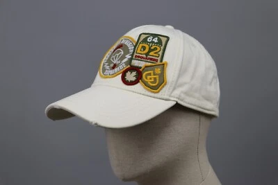 Gorra de lona usada blanca vintage DSQUARED2 Parachute Division talla única Foto 1 de 4