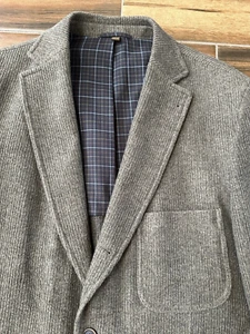 Tweed 100% Wool Blazer Sports Coat Men's 46R Two Button Double Vented Gray NEW - Picture 1 of 24