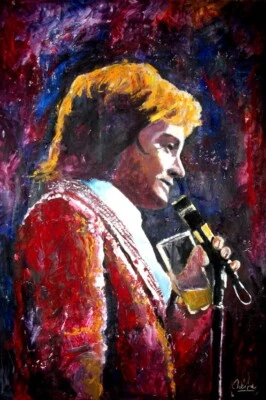 ¡CLAUDE FRANCOIS CLOCLO! MARCELO NEIRA ORIGINAL FINE ART 40" FRANCIA CHANSON con certificado de autenticidad Foto 1 de 4