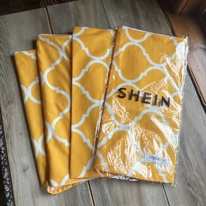 Set Of 4 Couch 18 X 18” Throw Pillow Case Covers NWOT Square Yellow SHEIN - Picture 1 of 17