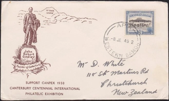 САМОА 1949 5d новый авиапочта стоимость - FDC - Apia cds..................B2773 - Изображение 1 из 1