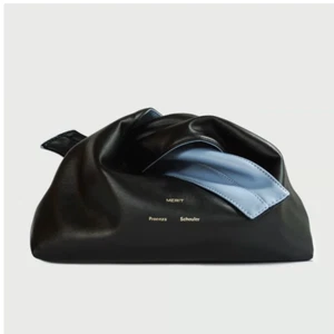 MERIT x PROENZA SCHOULER VEGAN LEATHER MAKE-UP REVERSIBLE BLACK BLUE BAG NWOT - Picture 1 of 10