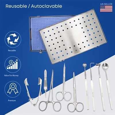 Kit de enucleación 10 piezas instrumentos quirúrgicos oftálmicos de acero inoxidable Foto 1 de 4