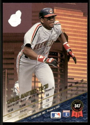 1993 Leaf #347 Carlos Martinez - Image 1 of 2