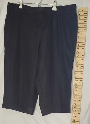 Studio 1940 Brown Crop Capri Pants Size 20 W Stretch Business Casual or Dressy - Image 1 of 4