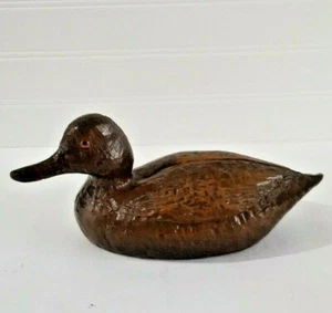 Wood Duck Hand Carved Mallard Duck Figurine 9.5" - Picture 1 of 12