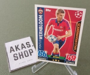 Pontus Wernbloom N2 Scandinavian Stars Moskva 2015/2016 Match Attax UCL TOPPS