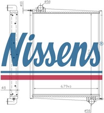 NISSENS Coolant Radiator 64068A for SCANIA 4-SERIE (1996) 94C 220 etc