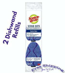 Dishwand Refills 2pc/ Reusable Scrub Dots Non-Scratch Dish Wand Refills Scrubber - Picture 1 of 23