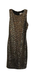 Mack & James Badgley Mischka SMALL Holiday Gold Sequin Dress NWT - Picture 1 of 4