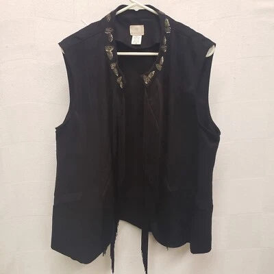Hot in Hollywood 1x Black Vest W/tassels - Image 1 of 4