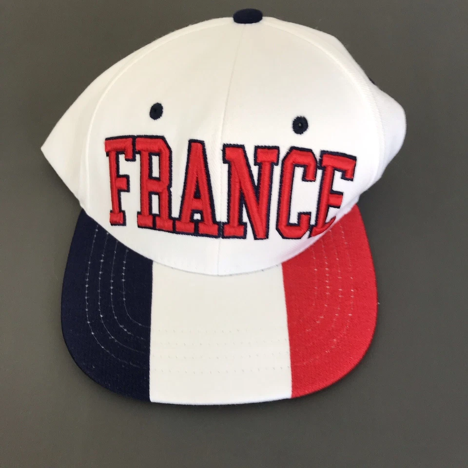 France Zephyr Adjustable SnapBack Hat Blue White Red New - Image 1 of 4